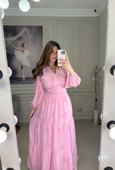 Bow Doll Skirt Set - Pink