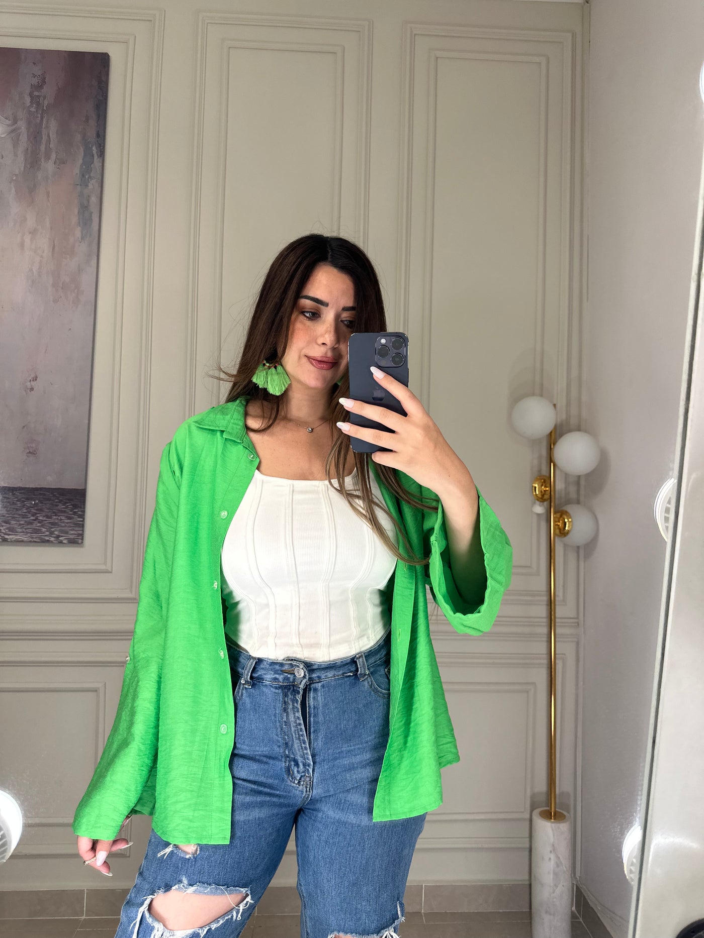 Standout Style Linen Blouse - Mint Green