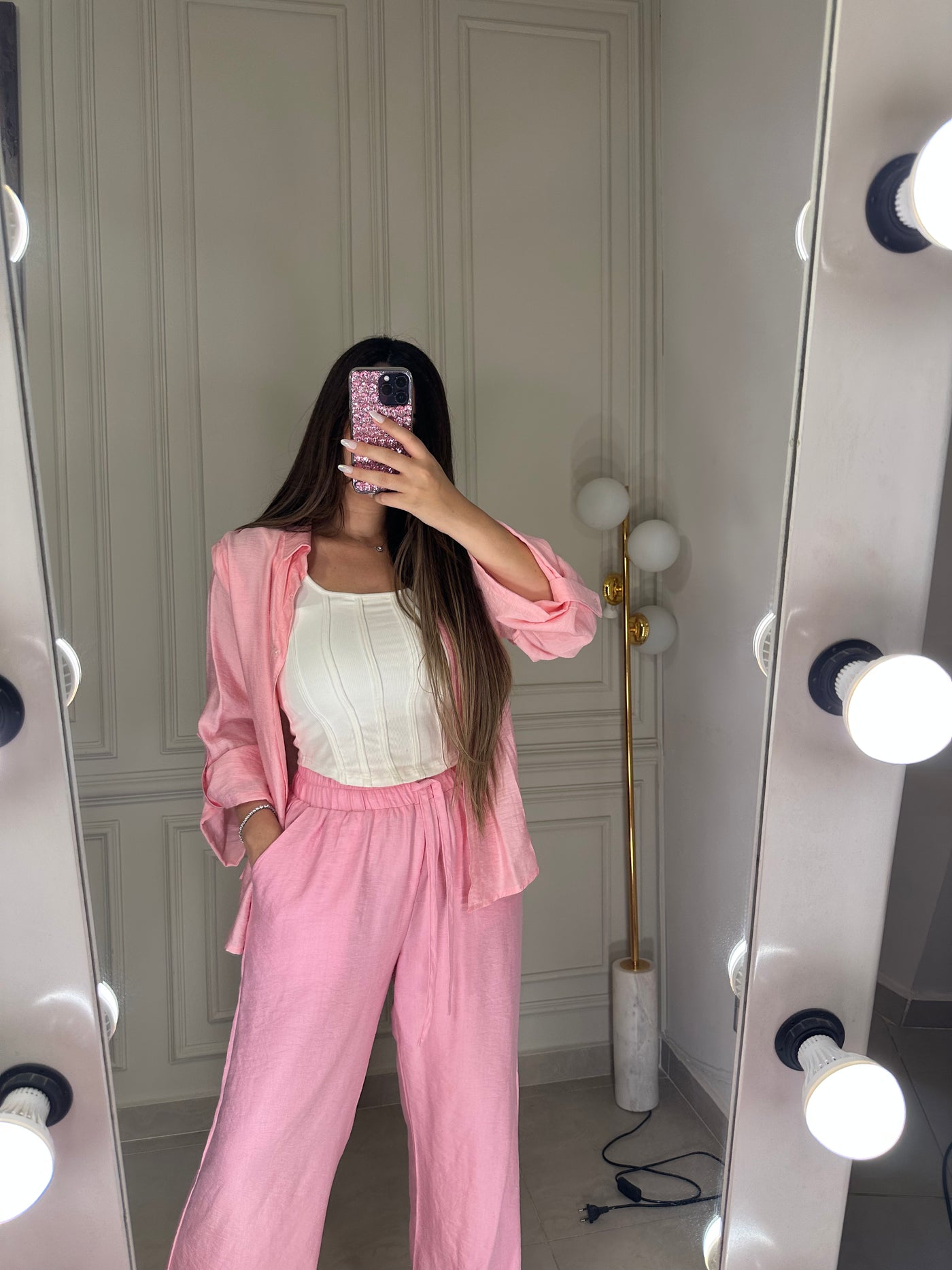 Standout Style Linen Blouse - Pink