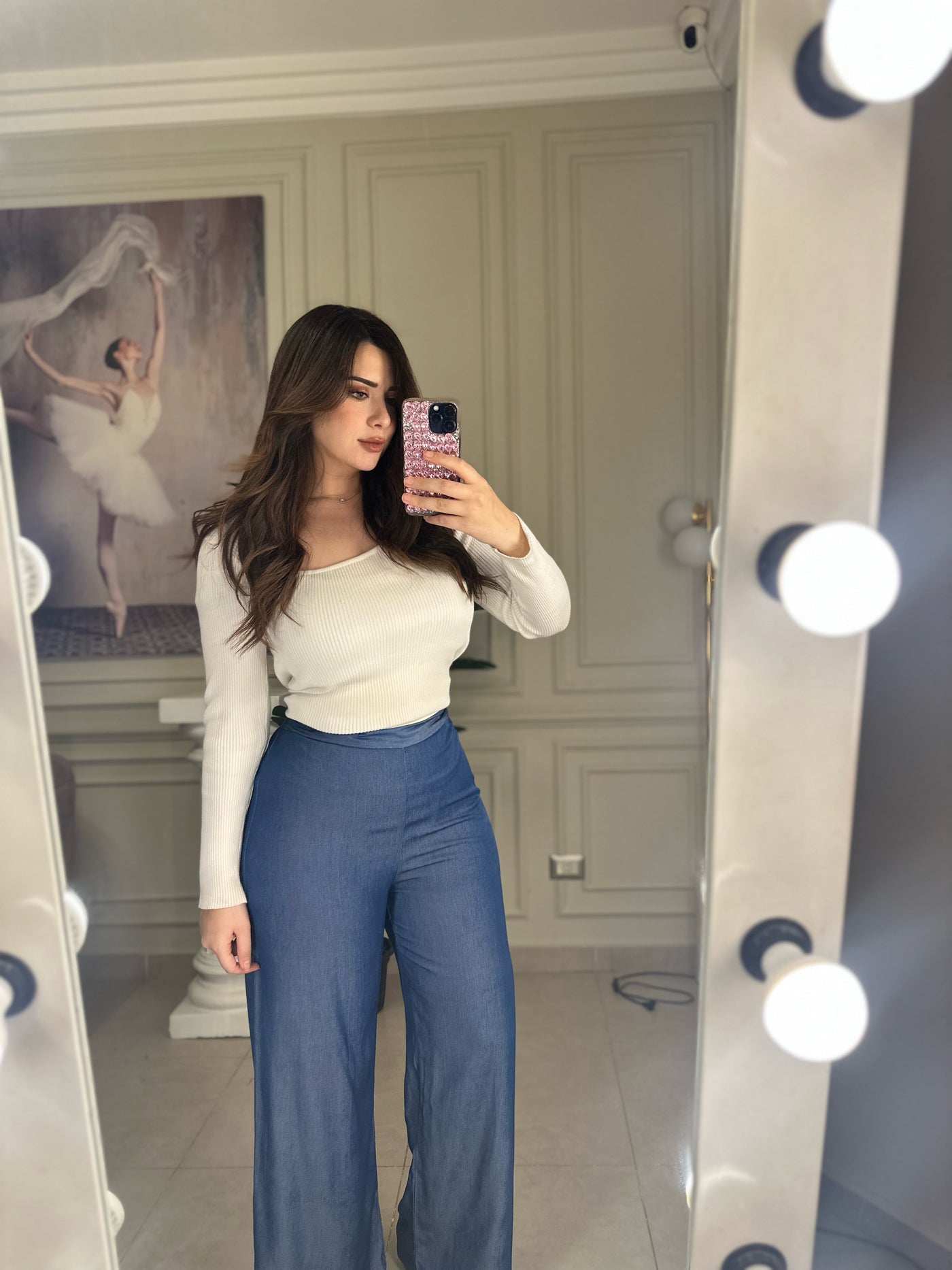 Basic Linen Pants - Dark Wash
