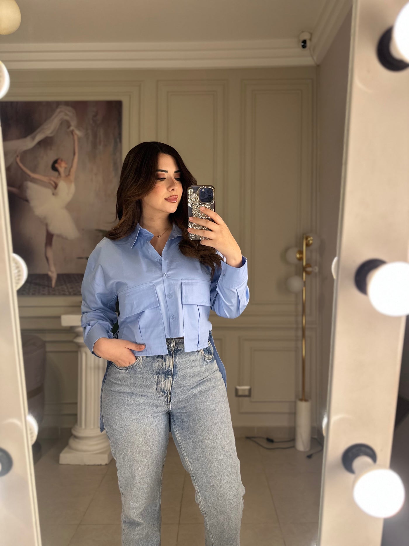 Chic Inspo Multiway Shirt - Baby Blue