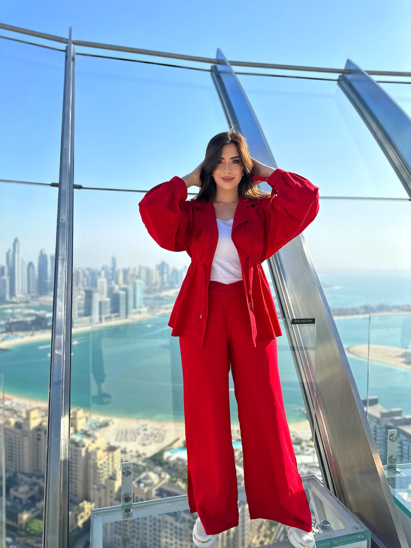 Miami Girl Linen Pants - Red