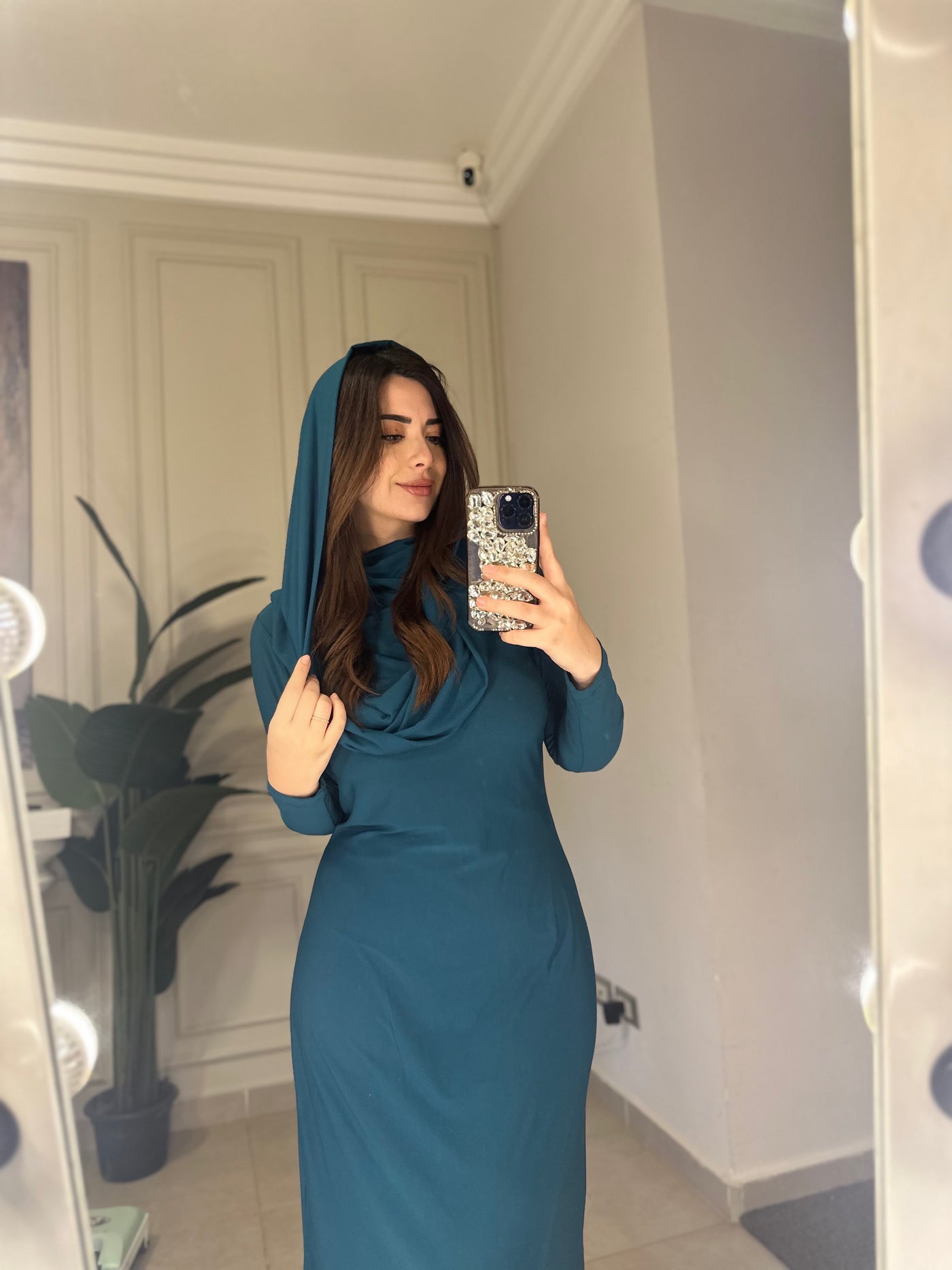 Famous Star Multiway Hooded Dress - Petroleum