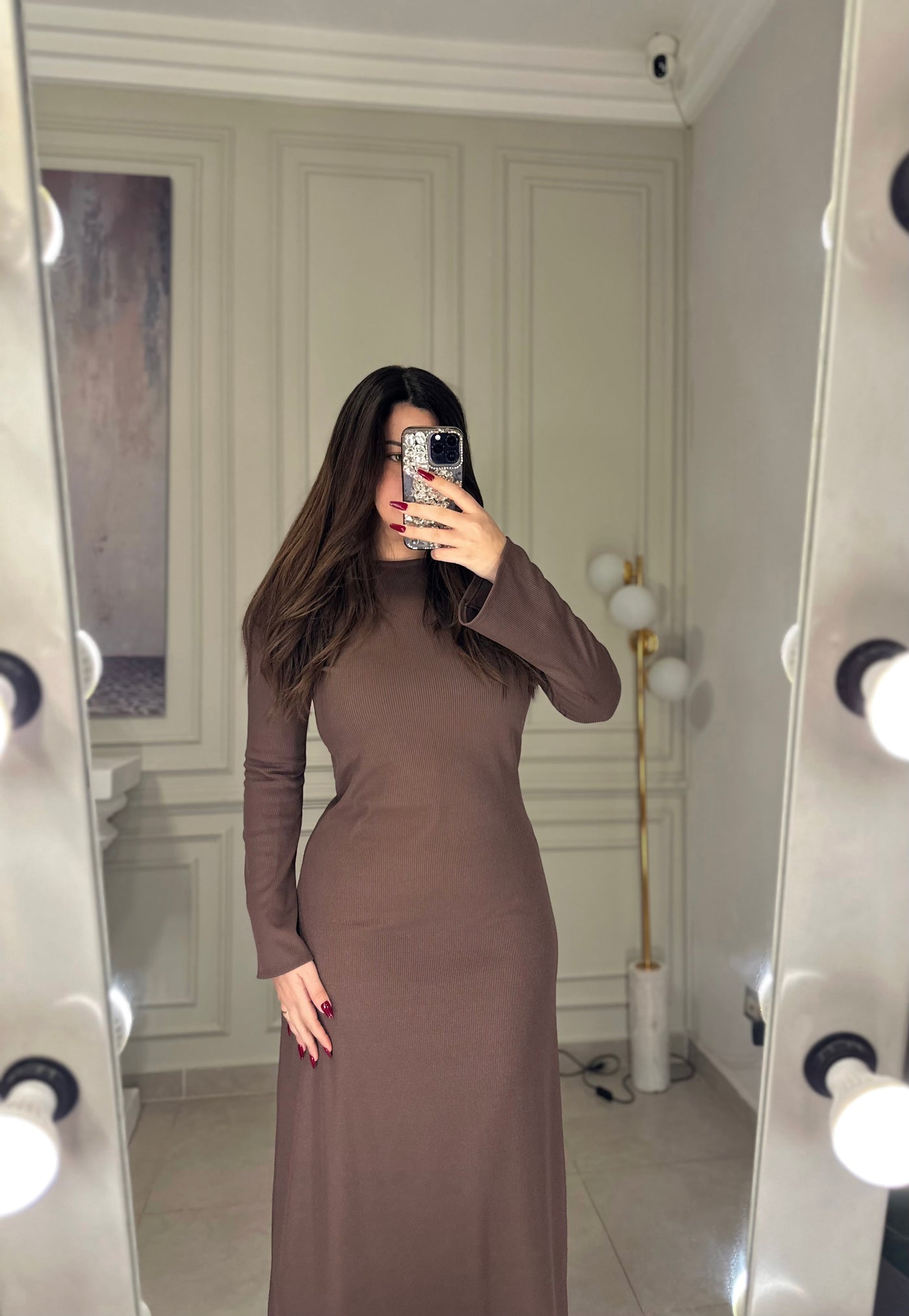 Flawless Body Shape Basic Dress - Hazelnut