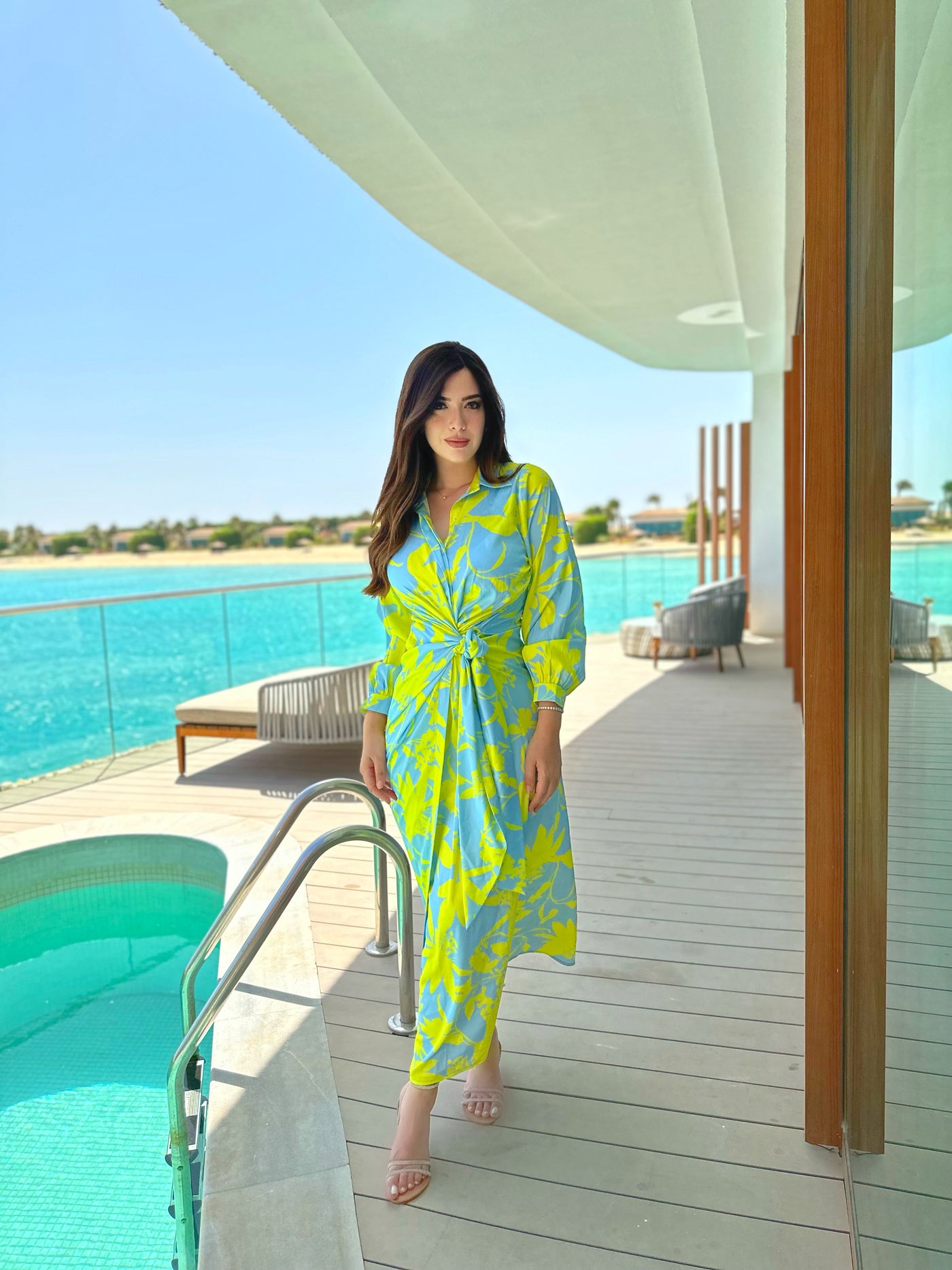 In My Lamborghini Silky Wrap Dress - Maldives