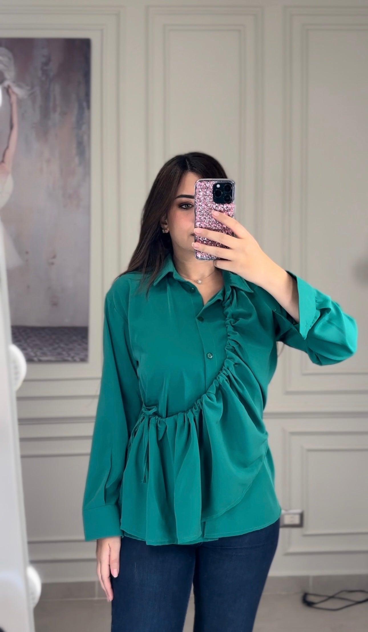 Amelia Wrap Blouse - Green