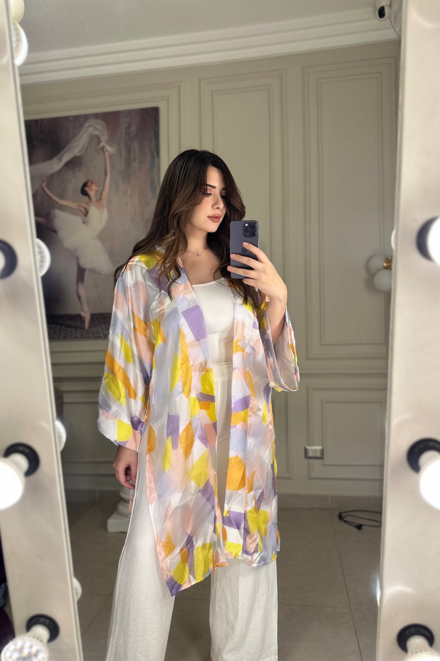 Sunset Burst Silky Kimono