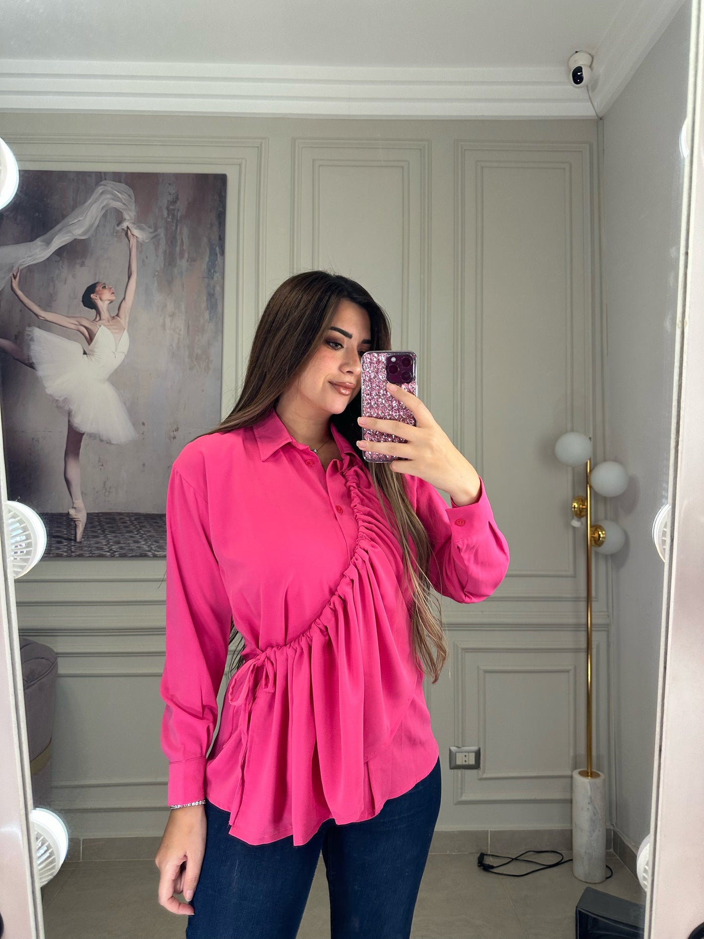 Amelia Wrap Blouse - Pink