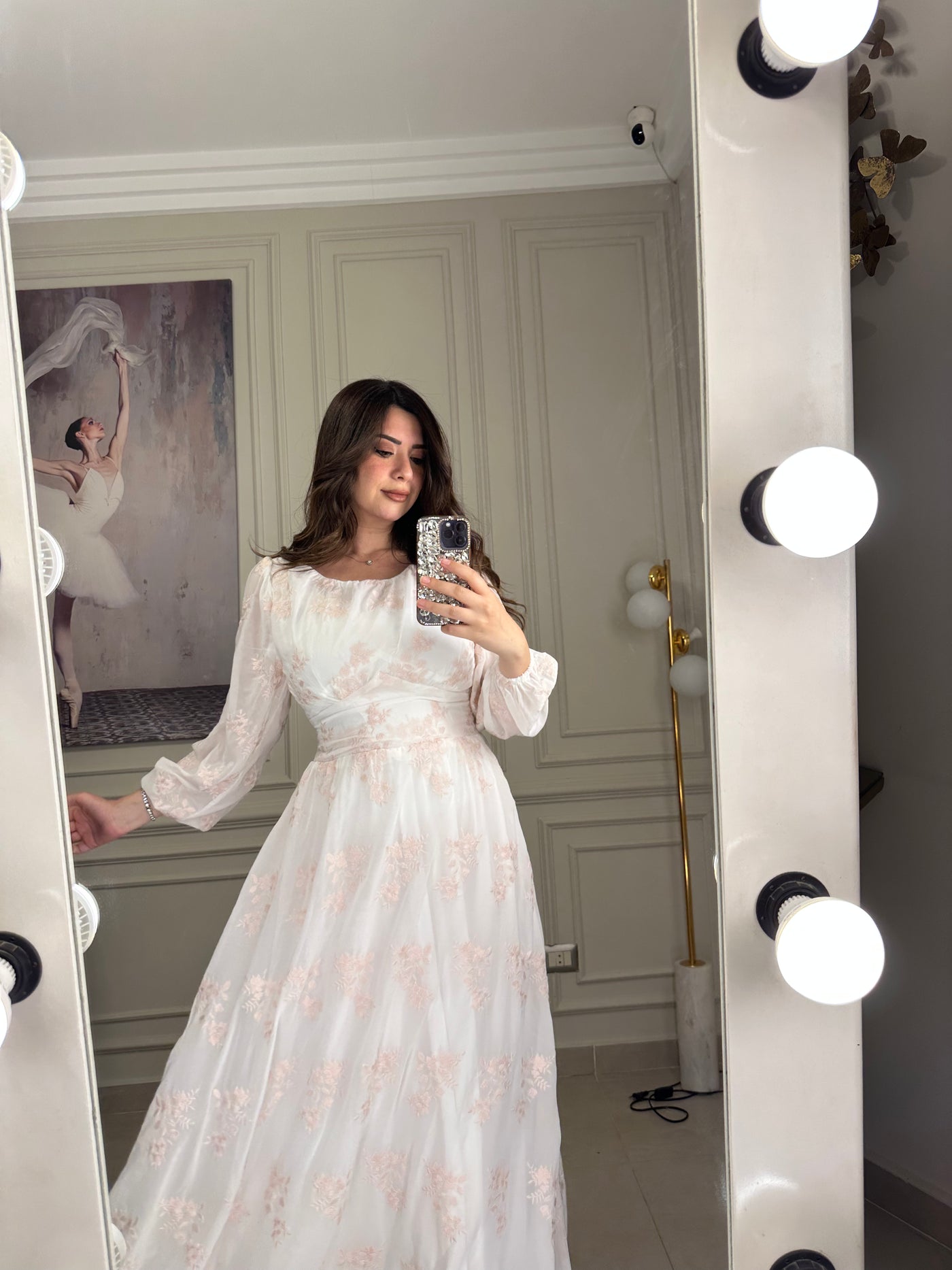 Venice Floral Dress - Beige
