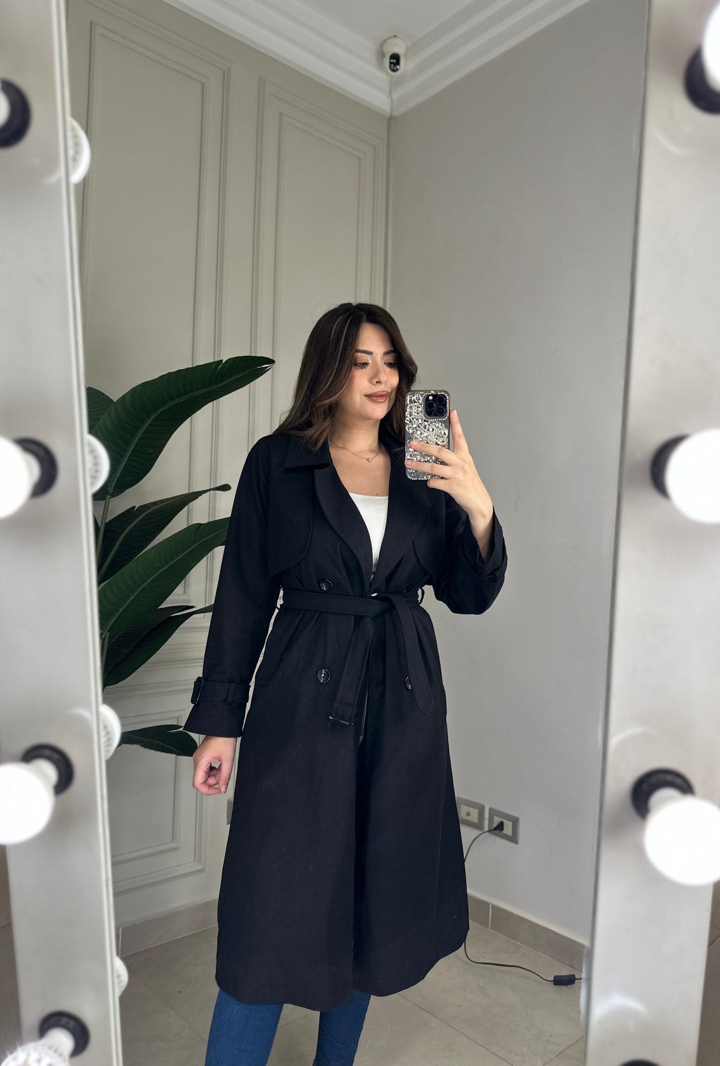 Off To London Trench Coat - Black