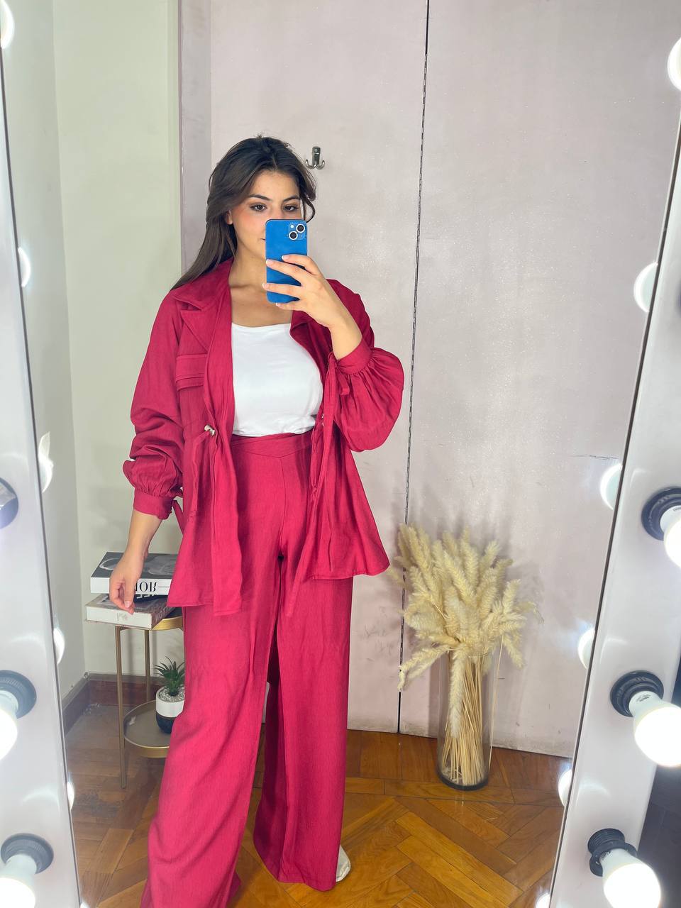 Miami Girl Linen Pants - Burgundy