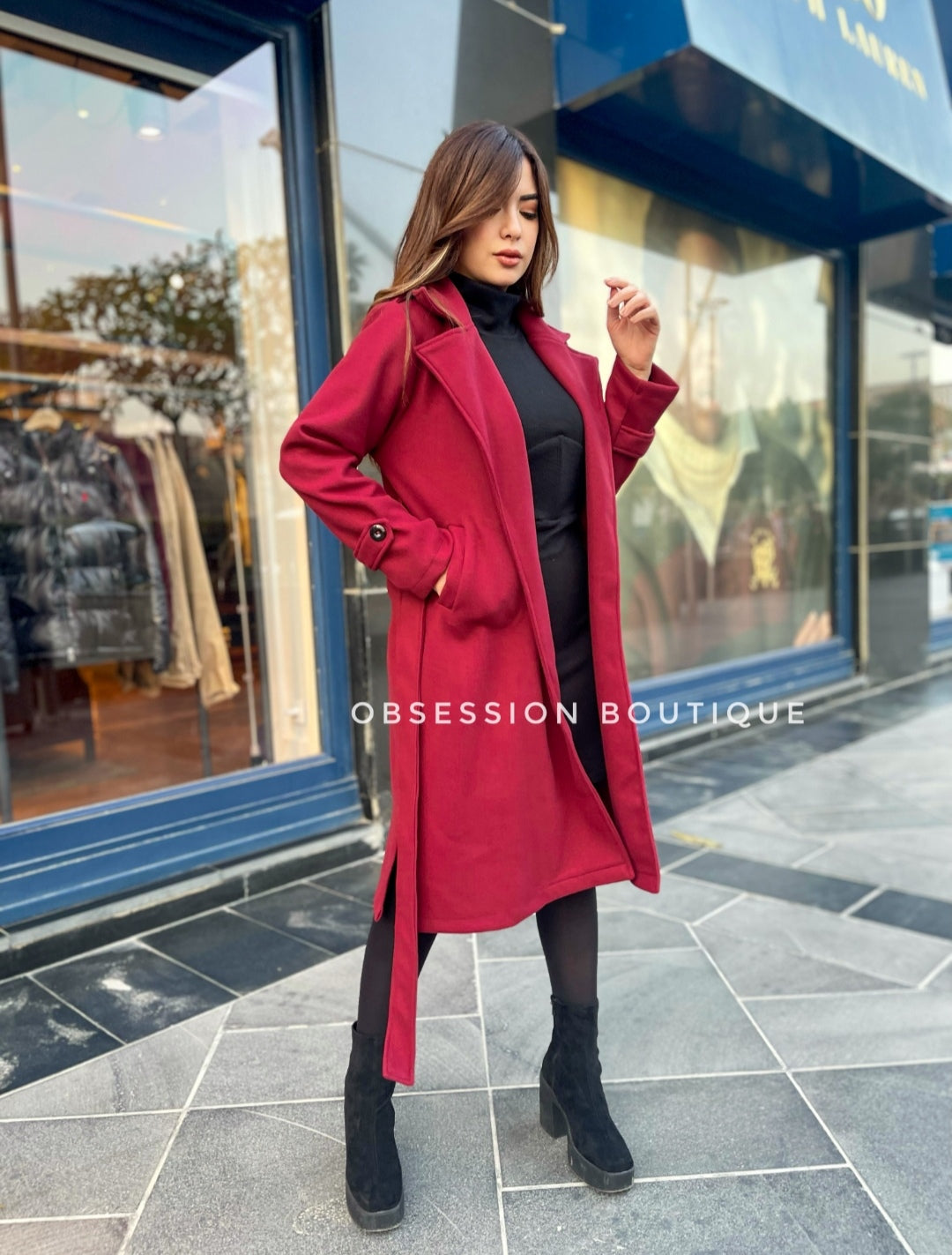 English Girl Coat - Burgundy