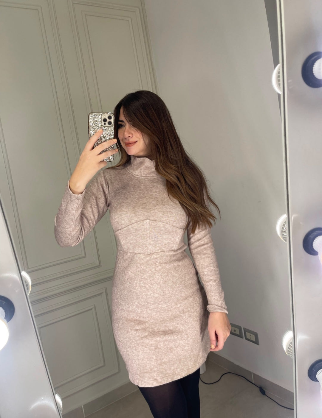 Corset Basic Dress - Nude Beige