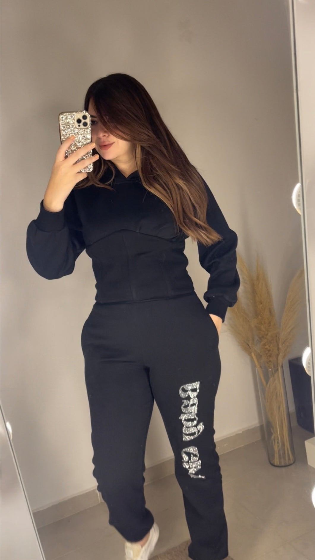 Baby Girl Rhinestones Jogger Pants
