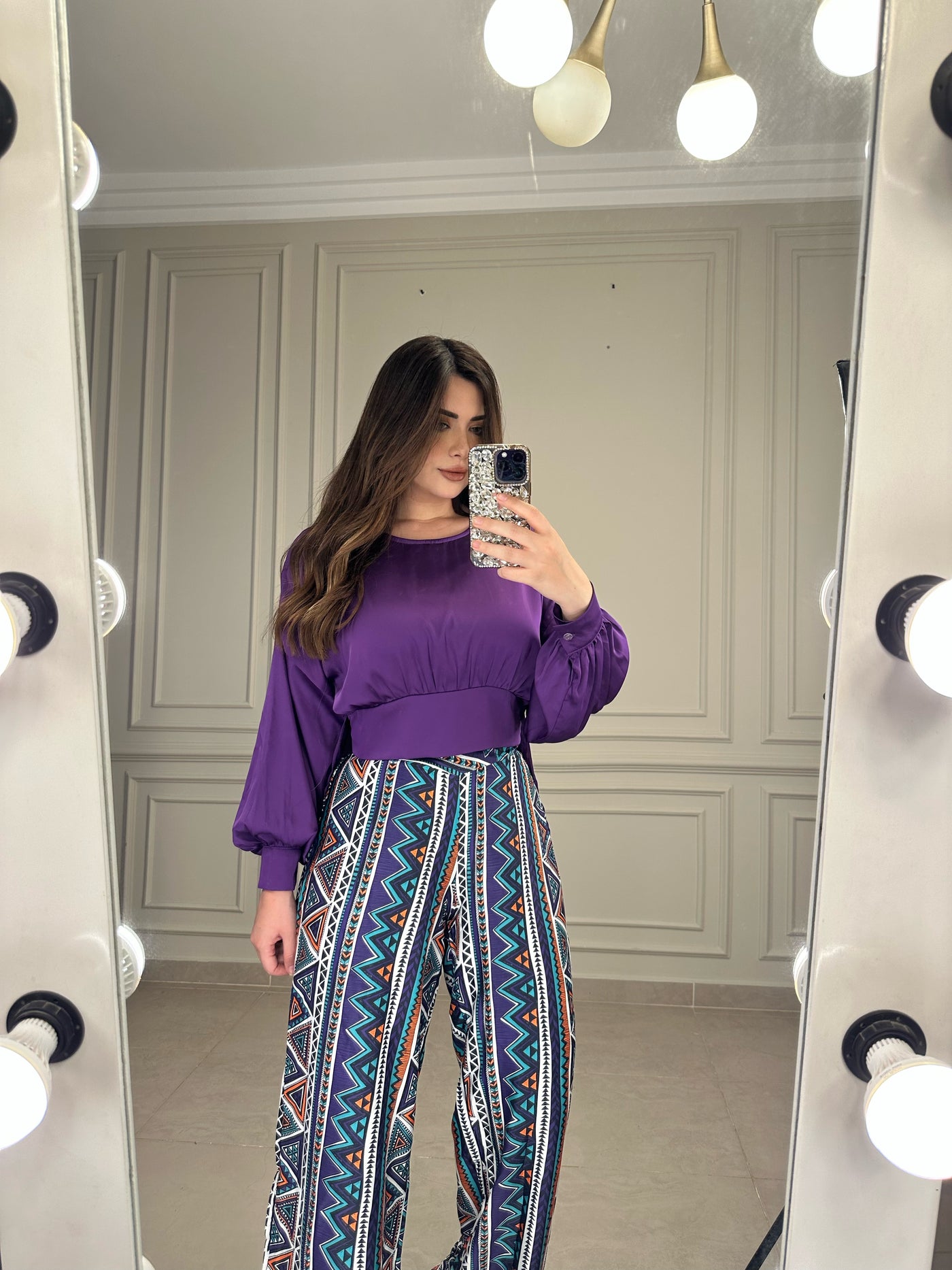 Chic Girl Wrap Around Top - Purple