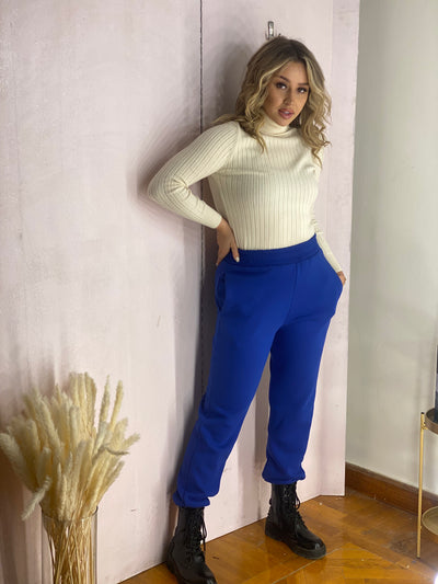 Stop & Stare Jogger Pants - Royal Blue