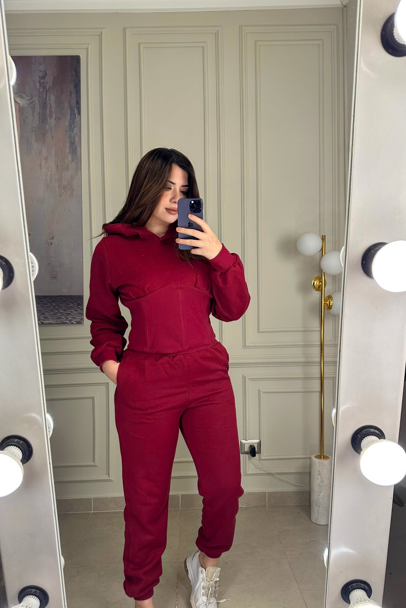 Stop & Stare Jogger Pants - Burgundy