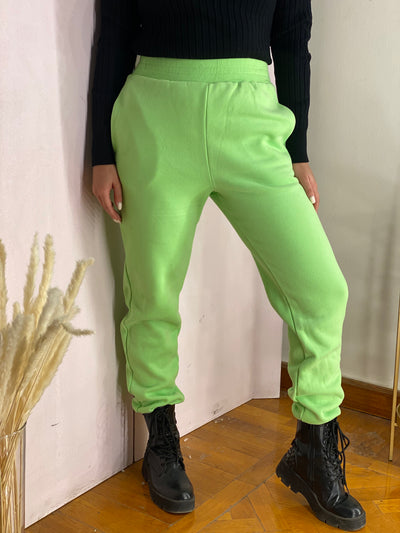 Stop & Stare Jogger Pants - Lime