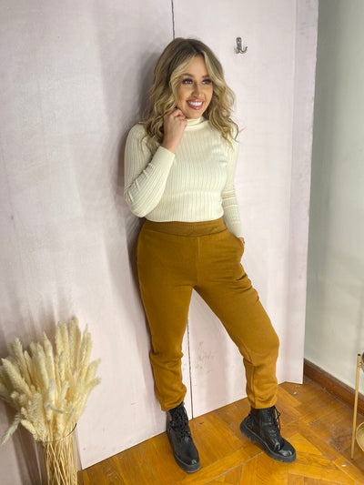 Stop & Stare Jogger Pants - Camel