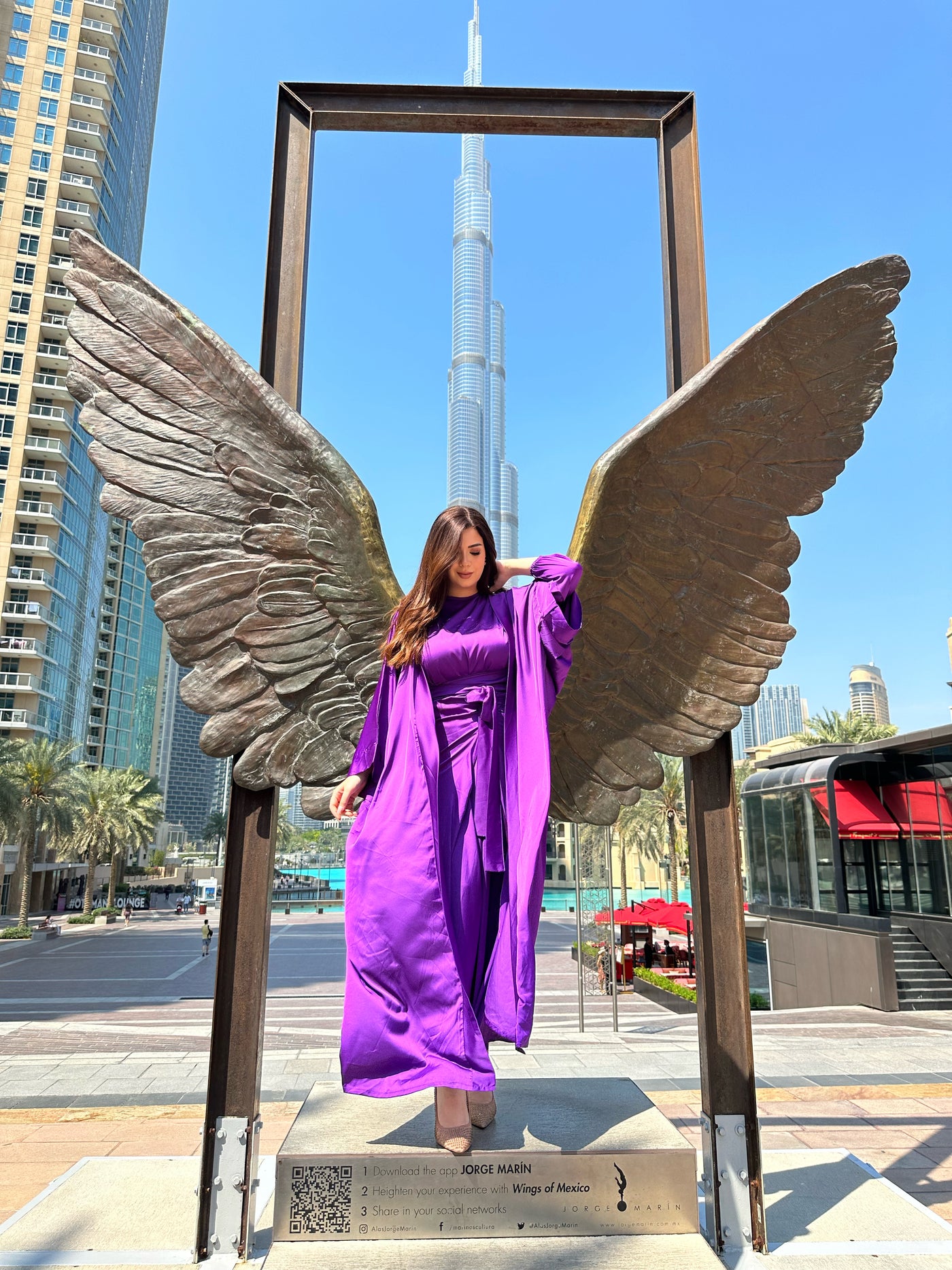 Elegant Silky Kaftan - Purple